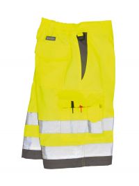 High-visibility polyester-cotton shorts